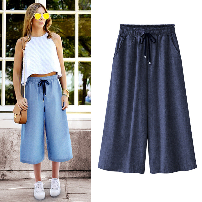 Female Summer Plus Fat To Increase Casual Skirt Pants Image 4