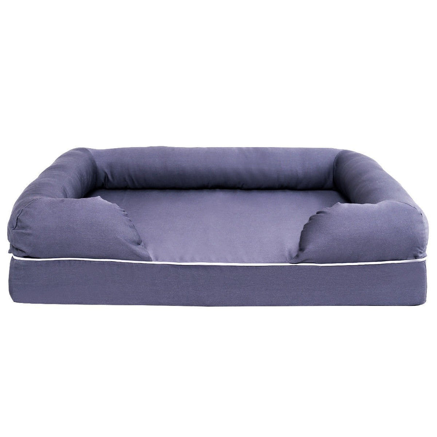 Small Dog Sofa Pet Bed Solid Memory Foam Comfortable Gray Image 1