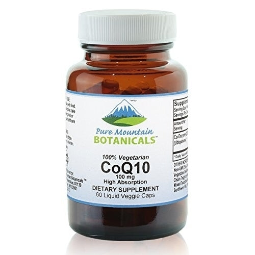 Coq10 100mg Softgels - 60 Vegan Capsules with Ubiqunone Coenzyme Q10 Image 1