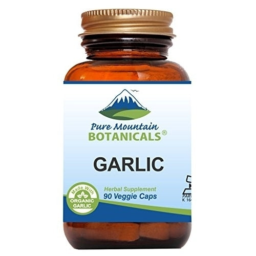 Garlic Pills - 90 Kosher Vegan Capsules with 500mg Organic Garlic Allium Sativum Supplement Image 1