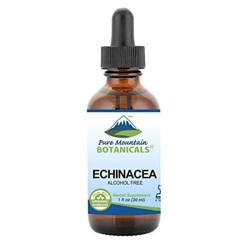 Liquid Echinacea Drops Kosher Echinacea Tincture Alcohol Free Extract - 500mg Organic Echinacea -1oz Bottle Image 1