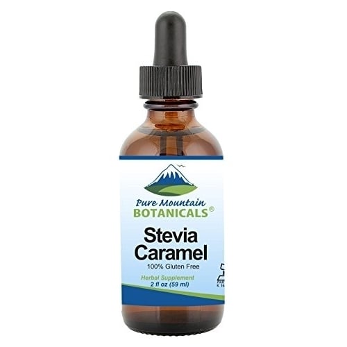 Caramel Stevia Drops - Alcohol Free and Kosher - Flavored with Natural Caramel - 2oz Glass Bottle Image 1