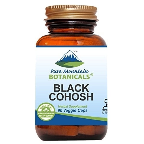 Black Cohosh Capsules - 90 Kosher Vegan Caps - Now with 500mg Wild Black Cohosh Root - Natures Support for Menopause Image 1