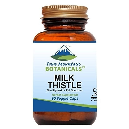 High Potency Milk Thistle -180 Kosher Vegan Capsules with 450mg Organic Milk Thistle Seed and Extract Image 1