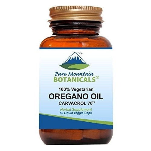 High Potency Wild Oregano Oil - 120 Vegetarian Capsules  510mg Mediterranean Oil of Oregano (70% Carvacrol) by Pure Image 1