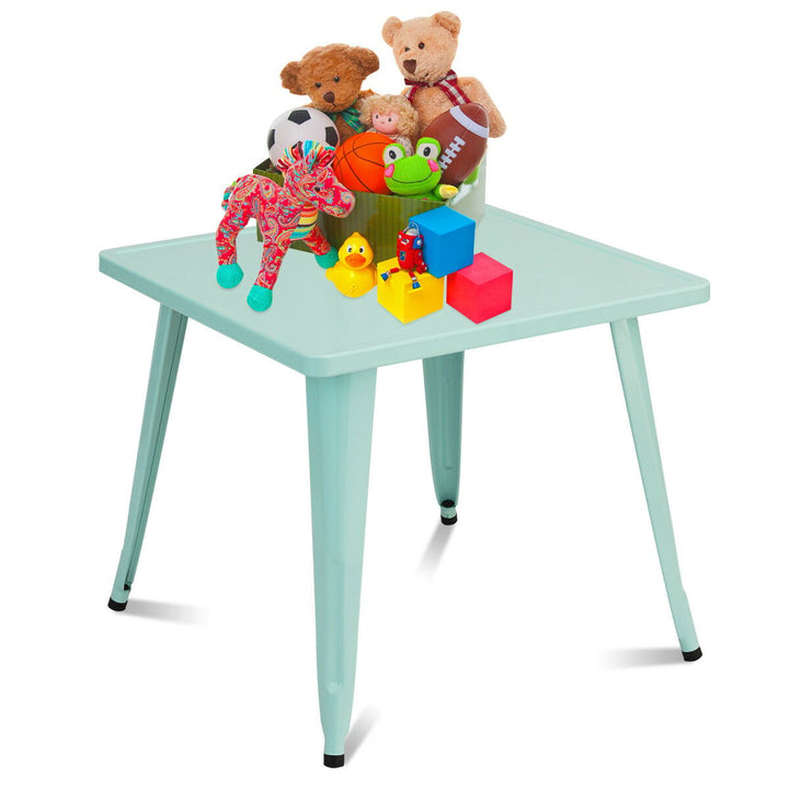 Costway Kids Steel 27 Square Table Children Play Learn Activity Table Indoor Outdoor Image 8