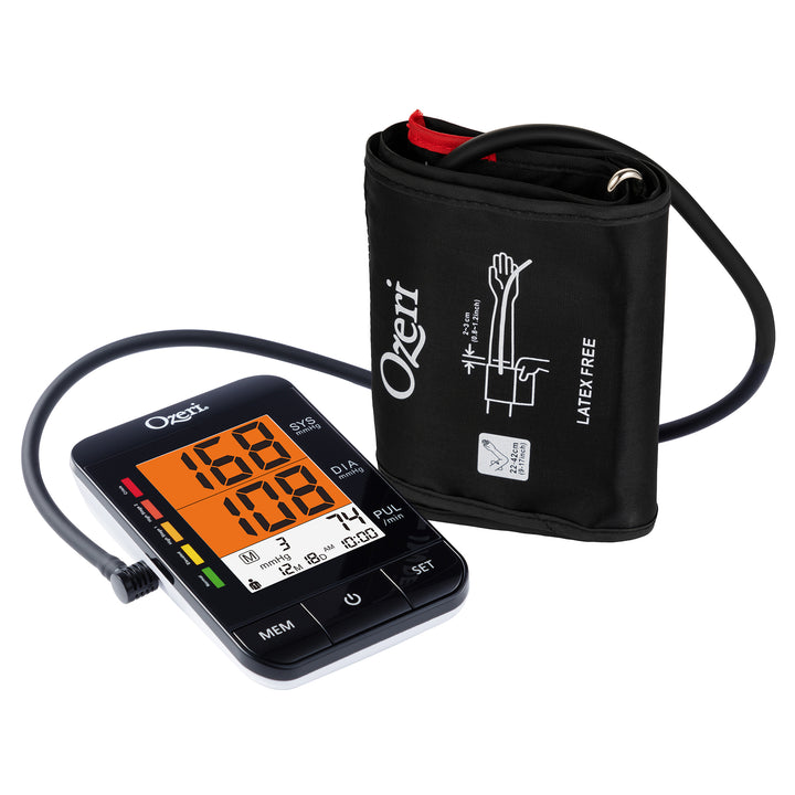 Ozeri BP9W Arm Blood Pressure Monitor with Split-Screen Hypertension Color Alert Technology Image 3