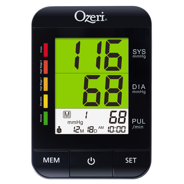 Ozeri BP9W Arm Blood Pressure Monitor with Split-Screen Hypertension Color Alert Technology Image 4