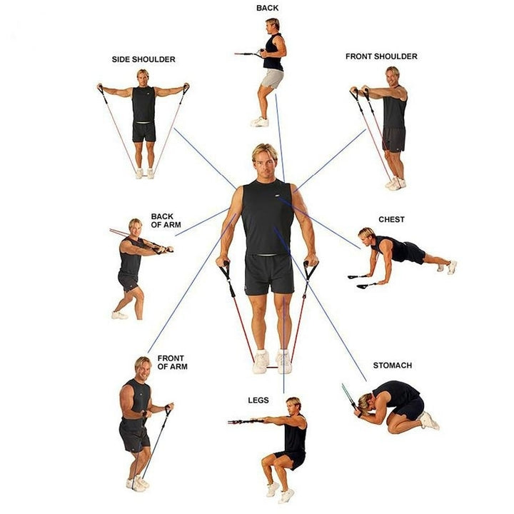 120cm Elastic Resistance Bands Yoga Pull Rope Fitness Workout Sports Rubber Tensile Expander Gum Elastica Image 4