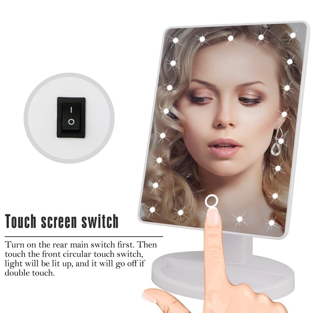 LED Lights Touch Screen Makeup Mirror Image 10