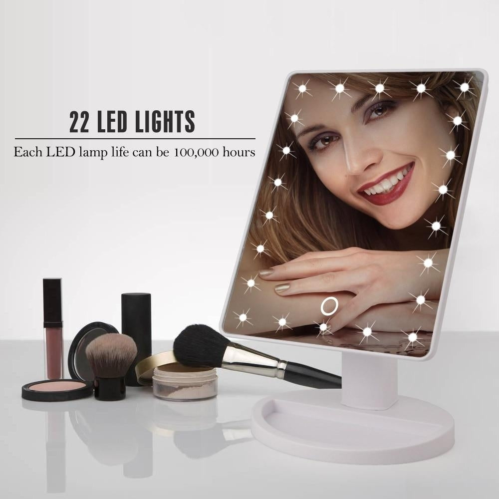 LED Lights Touch Screen Makeup Mirror Image 4