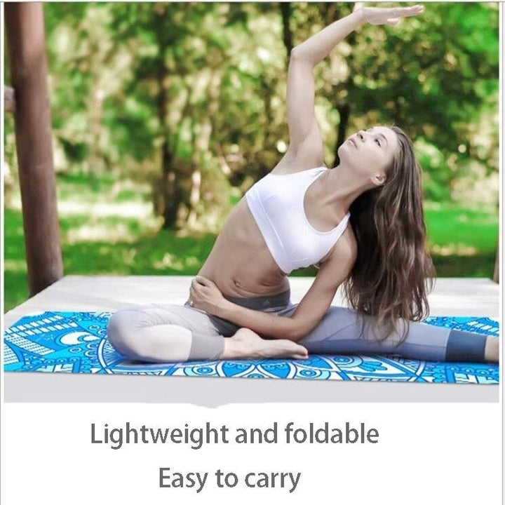 Lotus Pattern Suede TPE Yoga Mat Pad Non Slip Slimming Exercise Fitness Gymnastics Body Building Esterilla Pilates Image 8
