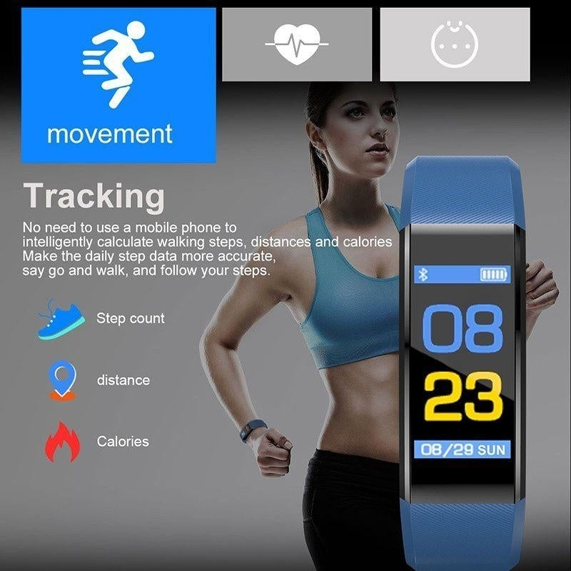 Smart Bracelet Compatible Waterproof Sleep Monitor Fitness Tracker Smart Wristband Pedometer Image 11