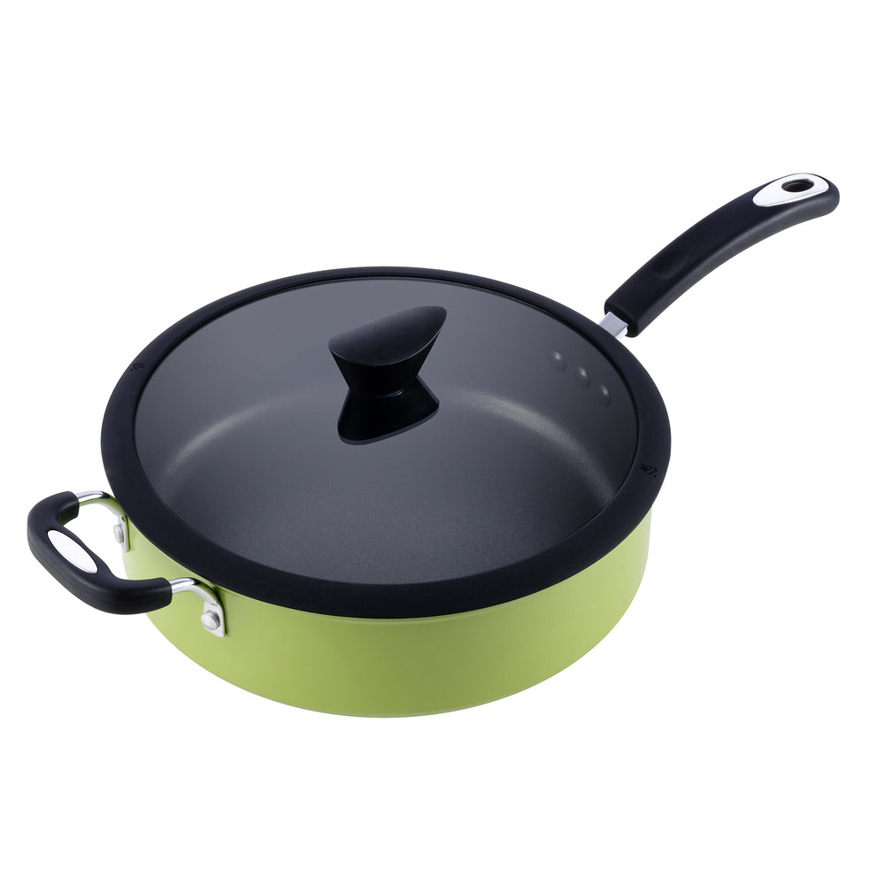 The All-In-One Green Sauce Pan by Ozeri -- 100% APEOGenXPFBSPFOSPFOANMP and NEP-Free German-Made Coating Image 2