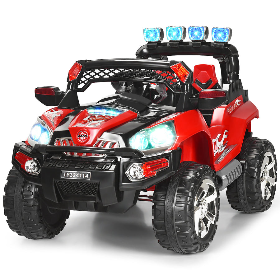 12V Kids Ride On Truck Car SUV MP3 RC Remote Control w/ LED Lights MusicRed Image 1