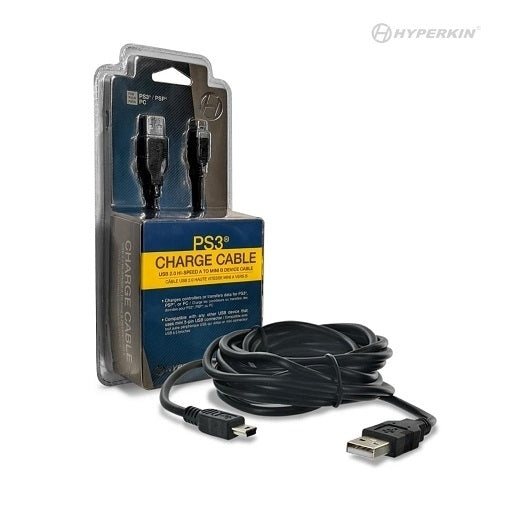 PS3/ PSP/ PC Mini USB Cable 10 Feet- Hyperkin Image 1