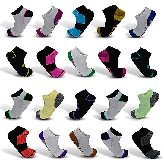 50-Pair: Mens Active Moisture Wicking Low-Cut No Show Socks Image 2