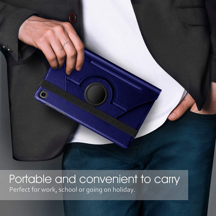 For Samsung Galaxy Tab A 8.4 2020/ T307 360 Degree Rotating Stand W/ Pencil Slots Leather Folio Tablet Case Cover Blue Image 6