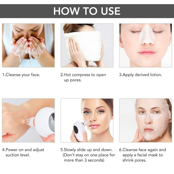 Face Pore Cleaner Remover Blackhead Skin Vacuum Acne Suction Extractor (Blackhead Vacuum C) Image 9