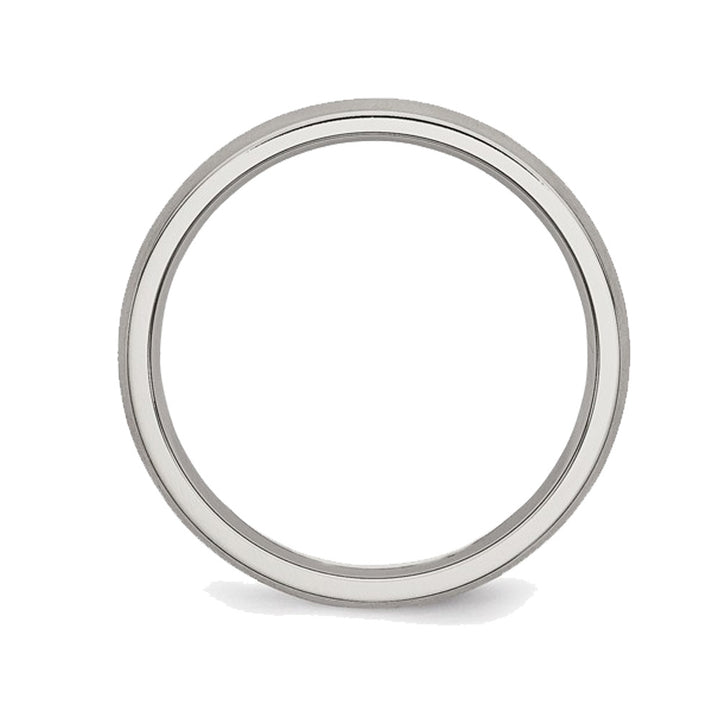 Mens 4mm Comfort Fit Titanium Wedding Band Ring Image 4