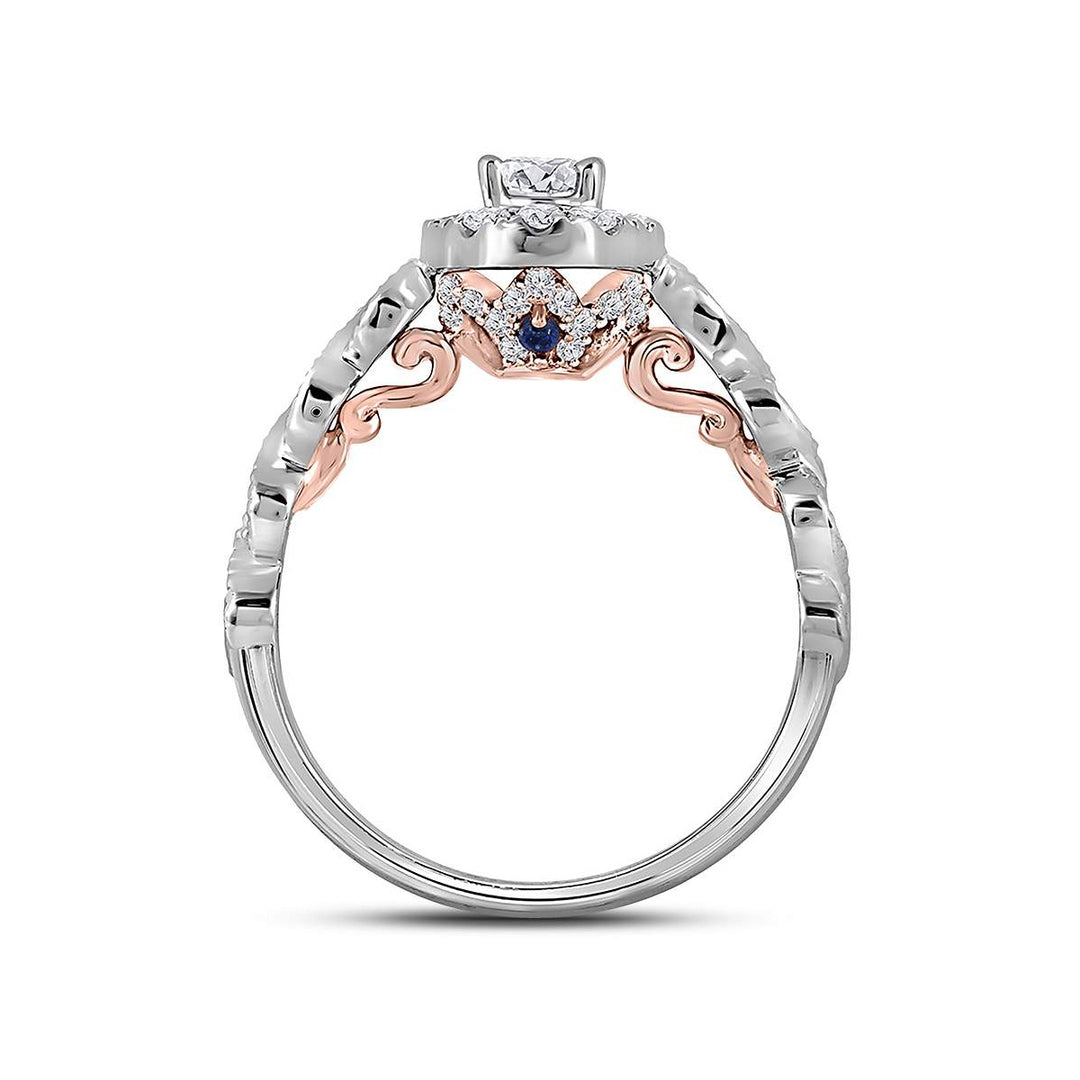 7/10 Carat (ctw G-HSI2-I1) Diamond Engagement Ring in 14K White Gold Image 3