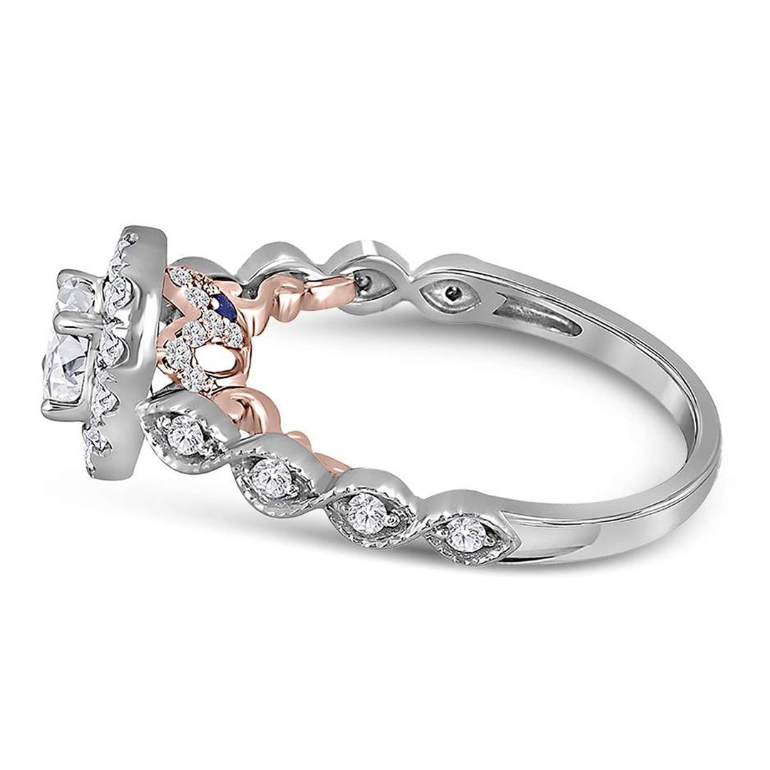7/10 Carat (ctw G-HSI2-I1) Diamond Engagement Ring in 14K White Gold Image 4