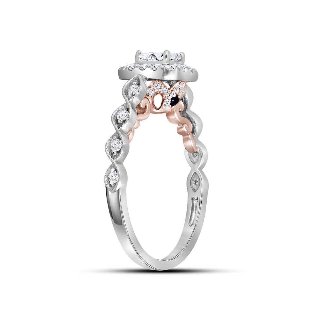 7/10 Carat (ctw G-HSI2-I1) Emerald Cut Diamond Engagement Ring in 14K White Gold Image 4