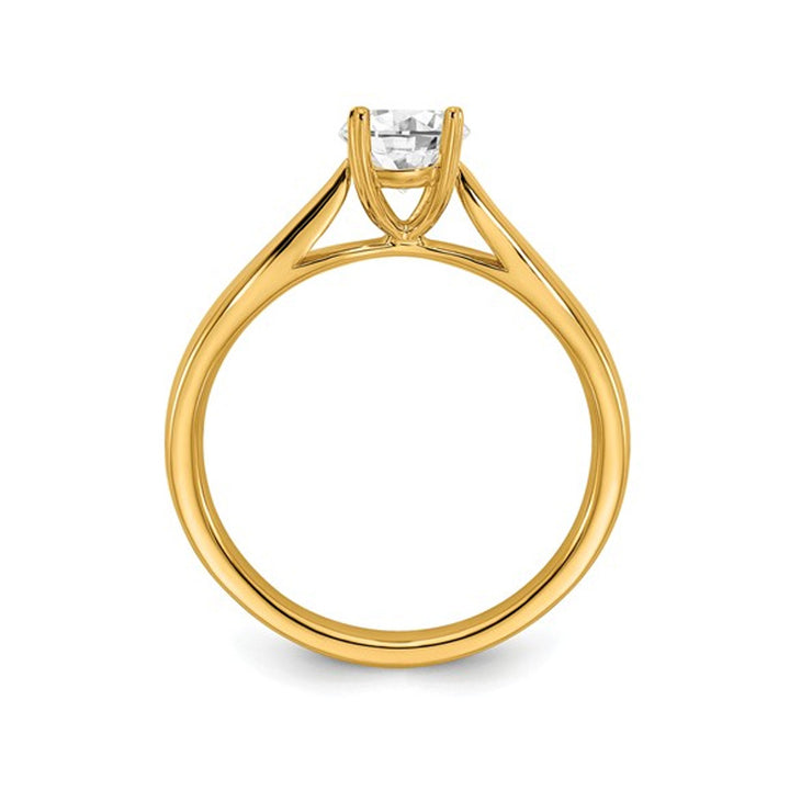 1/2 Carat (ctw VS2-SI1D-E-F) Lab Grown Diamond Solitaire Engagement Ring in 14K Yellow Gold Image 4