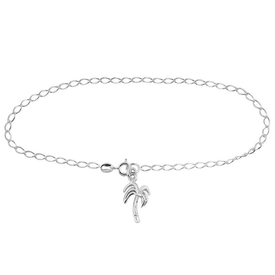 Palm Tree Anklet in Sterling Silver Image 1
