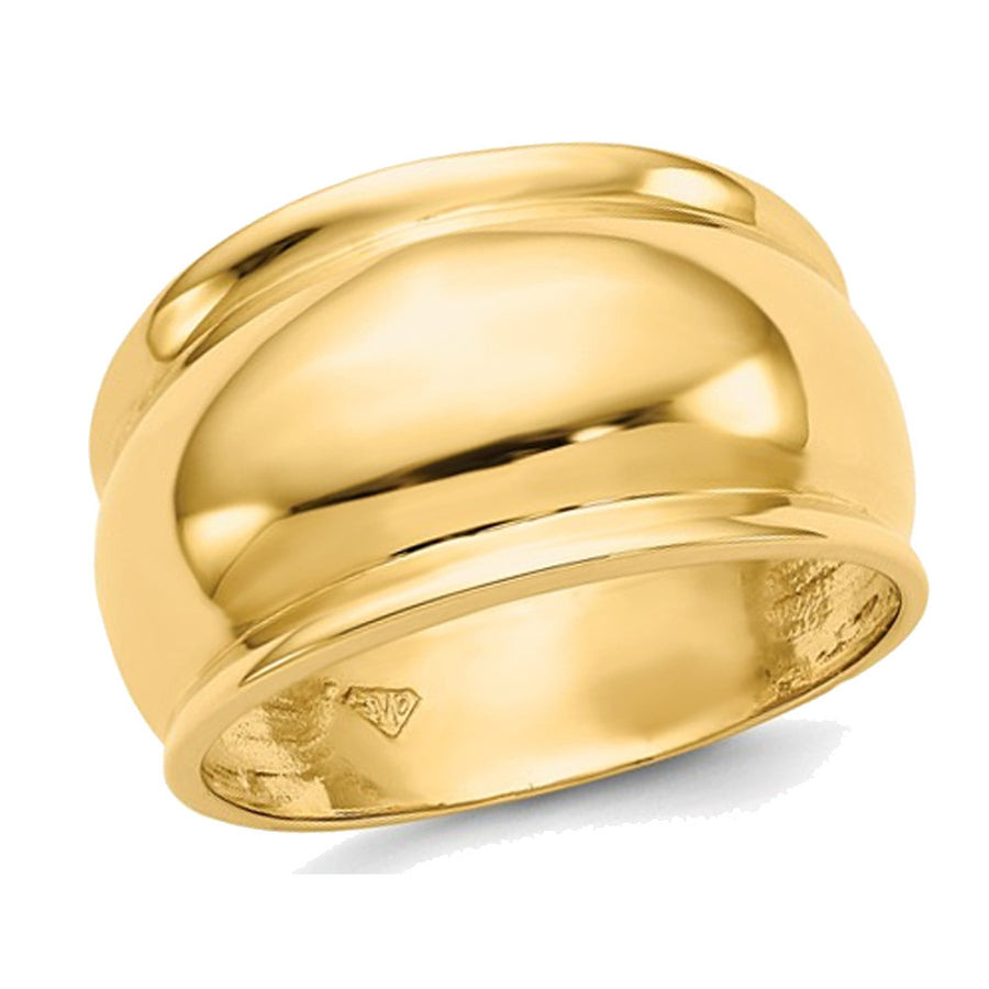 14K Yellow Gold Polished Domed Ring Band (SIZE 7) Image 1