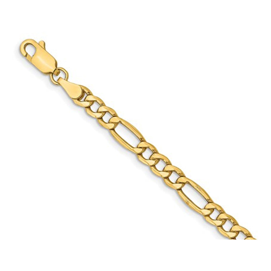 Figaro Chain Bracelet in 14K Yellow Gold 8 Inches (4.40mm) Image 1