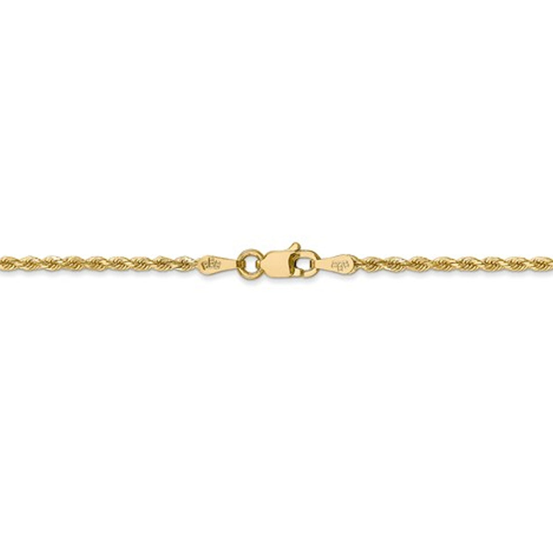 Diamond Cut Rope Chain Bracelet in 14K Yellow Gold 9 Inches (2.0mm) Image 3