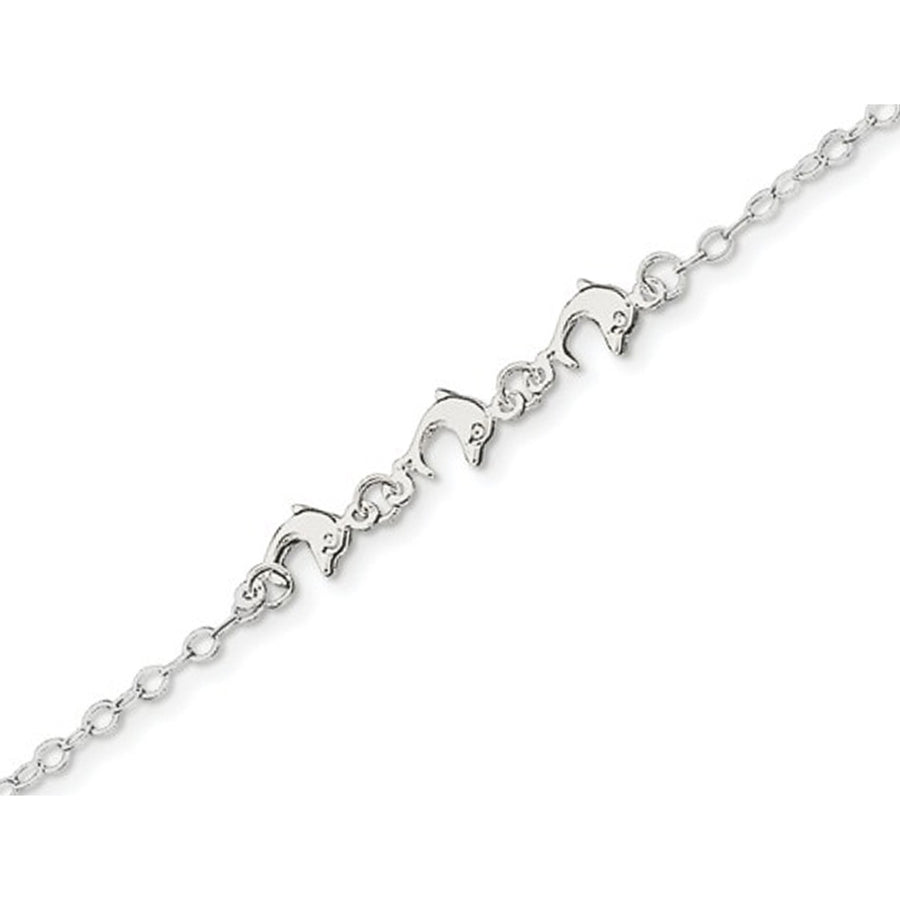 Dolphin Anklet in Sterling Silver Image 1