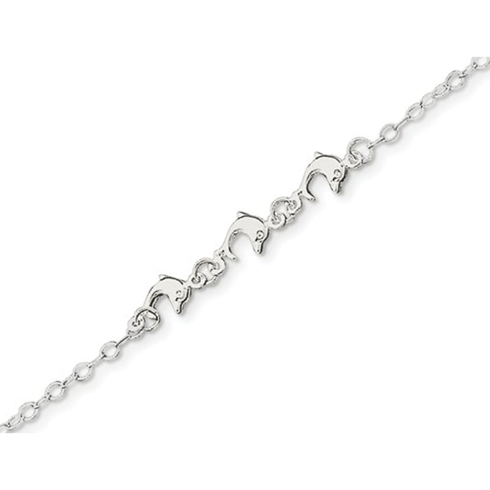 Dolphin Anklet in Sterling Silver Image 1