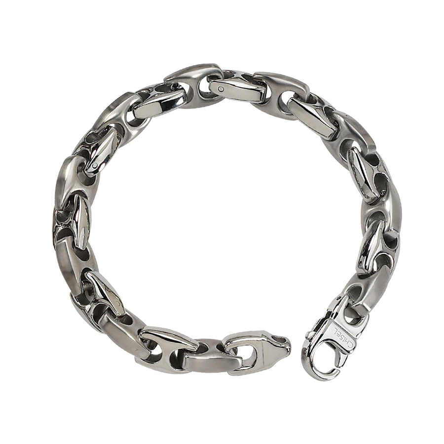 Mens Stainless Steel Bracelet 8.25 Inch Image 1
