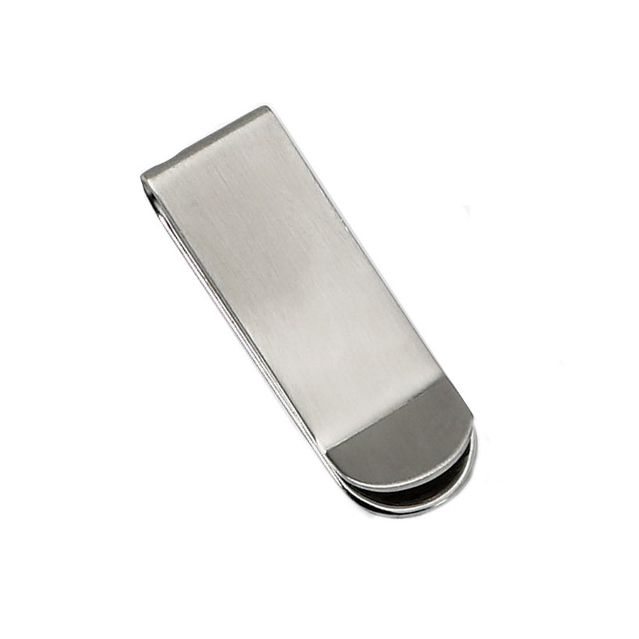 Mens Chisel Money Clip in Stainless Steel Image 1