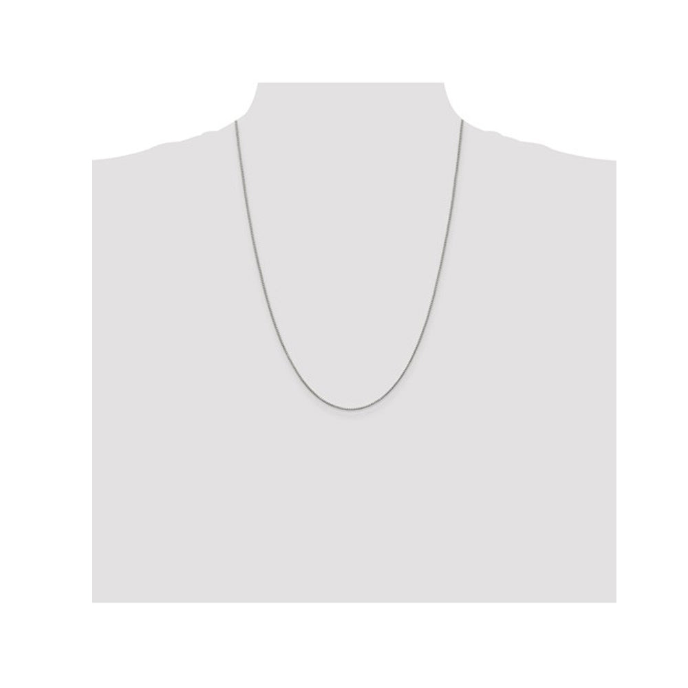 Sterling Silver Box Chain Necklace 24 Inches (0.9mm) Image 2