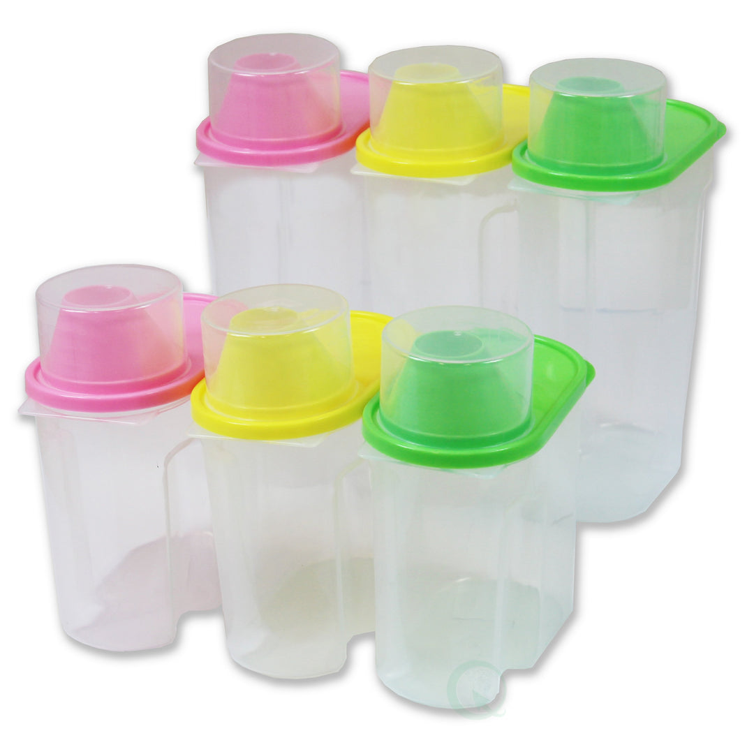 BPA-Free Plastic Food Saver-Kitchen Food Cereal Storage Containers with Graduated Cap Image 7
