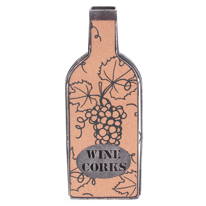 Vintage Metal Bottle Shaped Wine Cork Holder Image 3