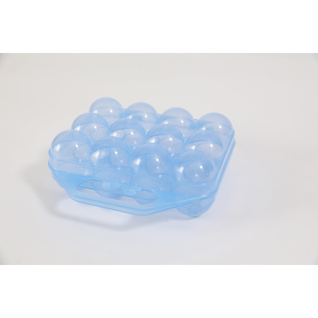 Clear Plastic Egg Carton-12 Egg Holder Carrying Case with Handle Image 3