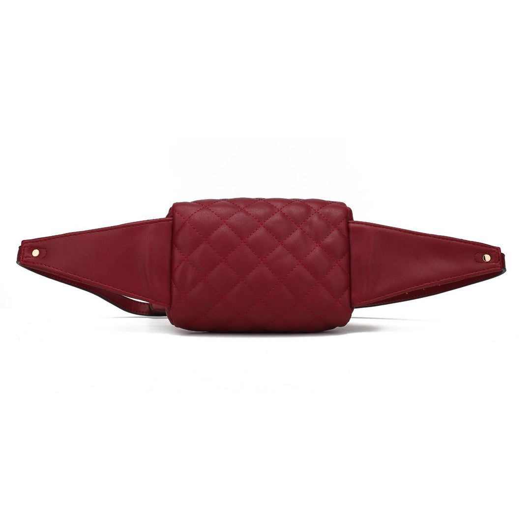 MKF Collection Camilla Quilted Belt Waist Handbag by Mia K. Image 8