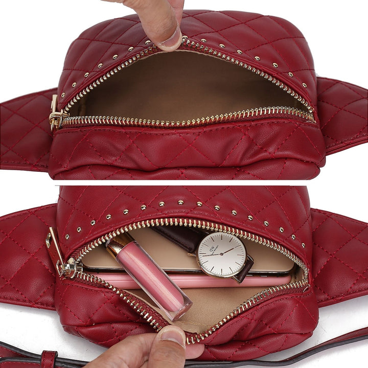 MKF Collection Camilla Quilted Belt Waist Handbag by Mia K. Image 10