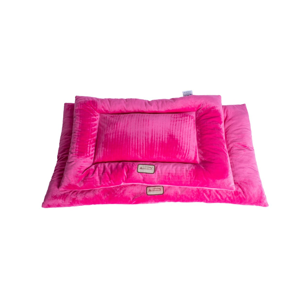 Armarkat Model M01CZH-M Medium Pet Bed Mat with Poly Fill Cushion in Vibrant Pink Image 2