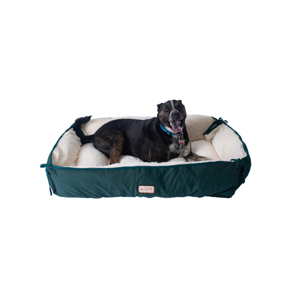 Armarkat Model D04 Large Laurel Green and Ivory Pet Bed and Mat Image 2