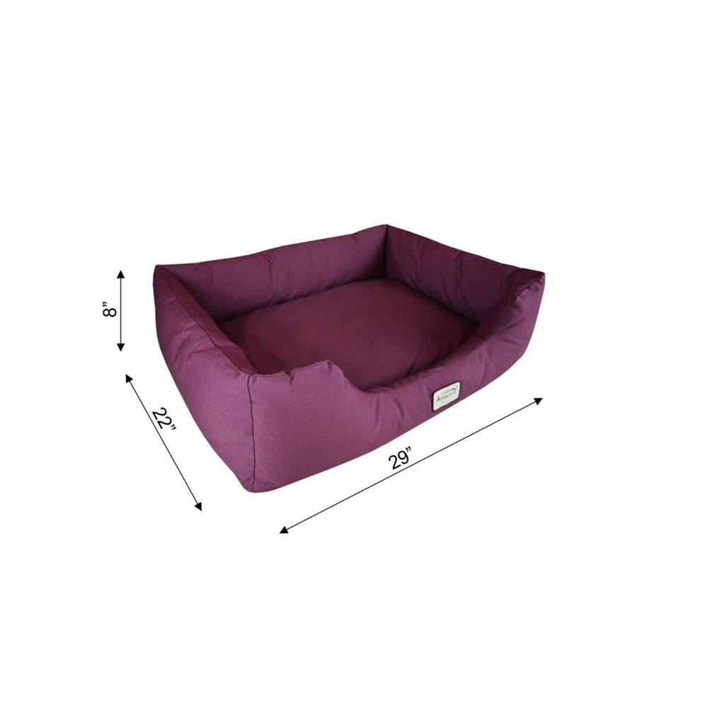 Armarkat Model D01FJH-M Medium Burgundy Bolstered Pet Bed Image 2