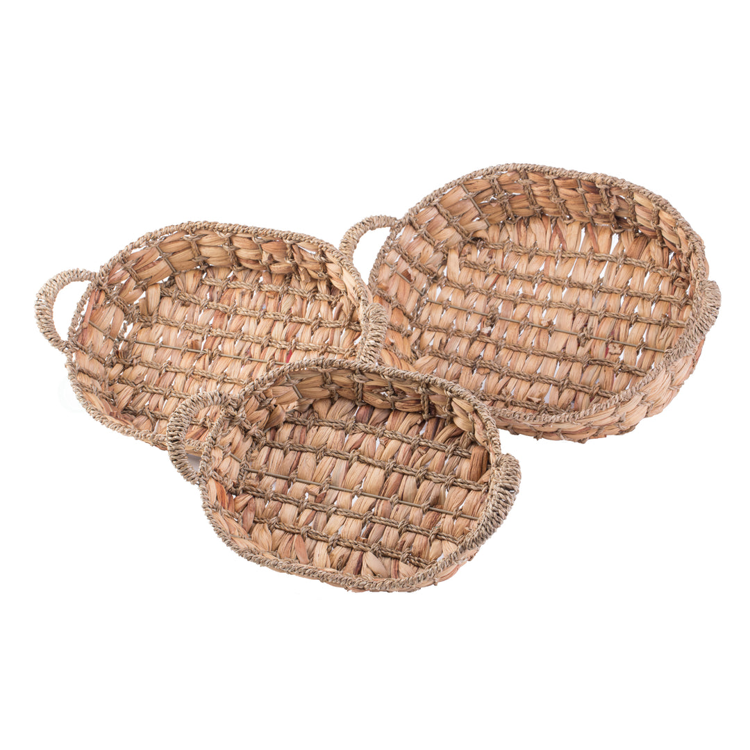 Seagrass Fruit Bread Basket Tray with Handles Image 4