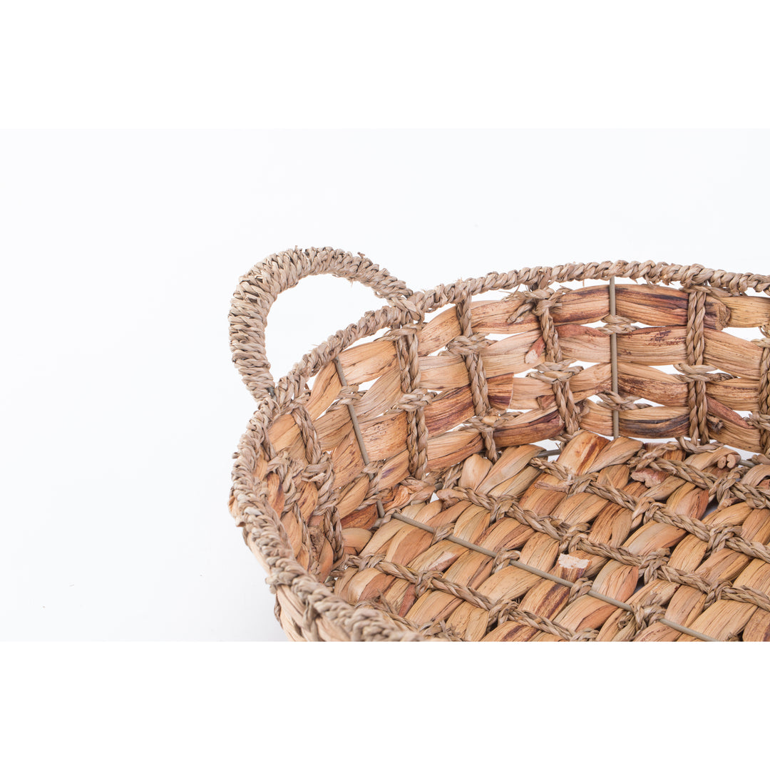 Seagrass Fruit Bread Basket Tray with Handles Image 4