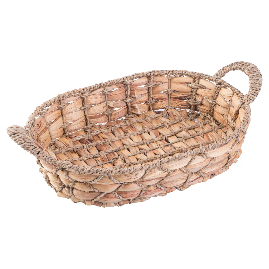 Seagrass Fruit Bread Basket Tray with Handles Image 9