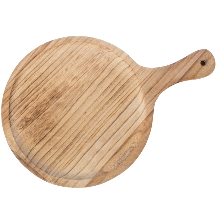 Wooden Round Shape Serving Tray Display Platter Image 4