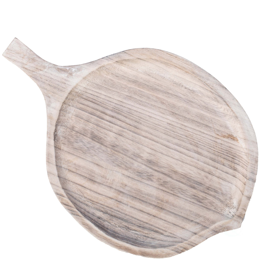 Wooden Leaf Shape Serving Tray Display Platter Image 4